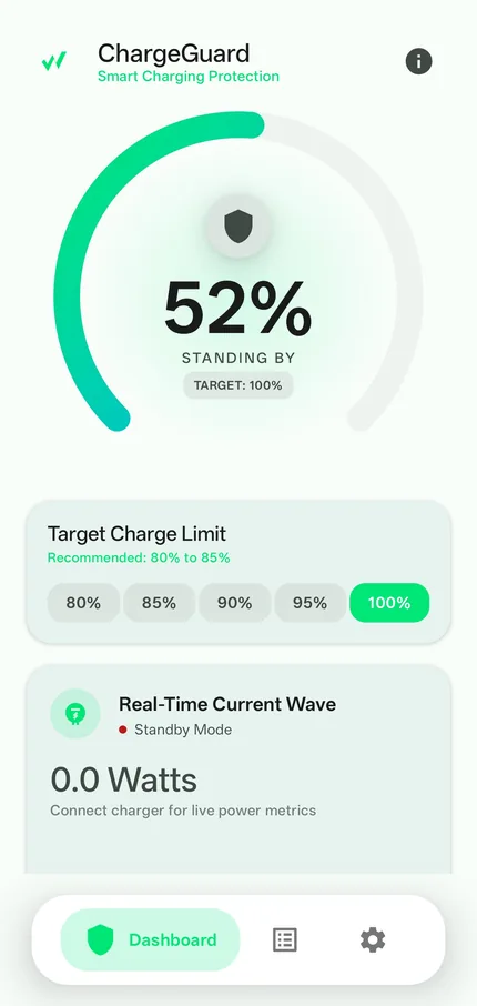 ChargeGuard light mode screenshot 2