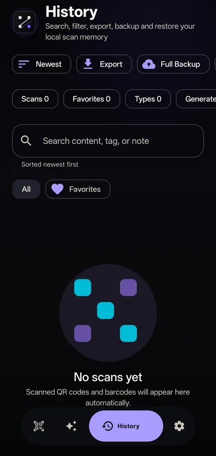 QRcraft dark mode screenshot 4